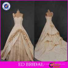 Fabulous Vestido De Bola De Organza Com Lace Decoração Luxo Custom Made Real Sample Wedding Dresses